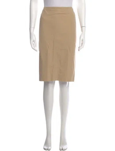 Pre-owned Akris Pleated Accents Knee-length Skirt In Neutral