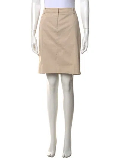 Pre-owned Akris Pleated Accents Knee-length Skirt In Neutrals
