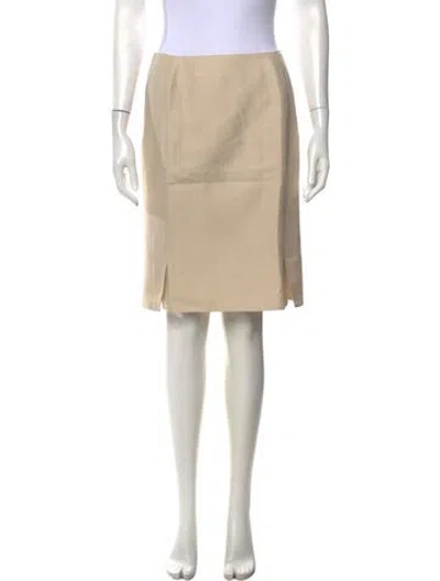 Pre-owned Akris Pleated Accents Knee-length Skirt In Neutrals