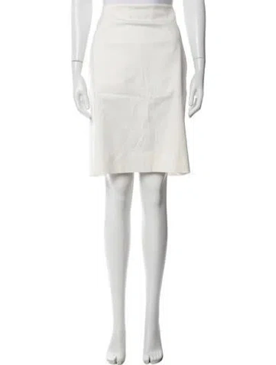 Pre-owned Akris Pleated Accents Knee-length Skirt In Neutrals