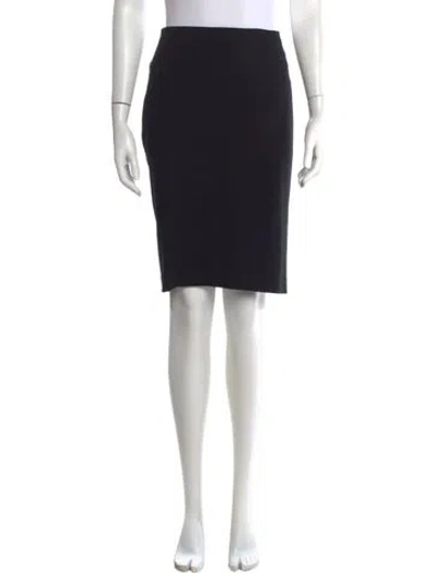 Pre-owned Akris Pleated Accents Knee-length Skirt W/ Tags In Black
