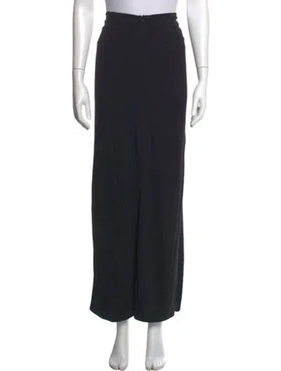 Pre-owned Akris Pleated Accents Long Skirt In Black