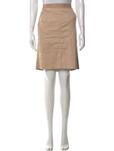 Pre-owned Akris Pleated Accents Long Skirt In Neutral