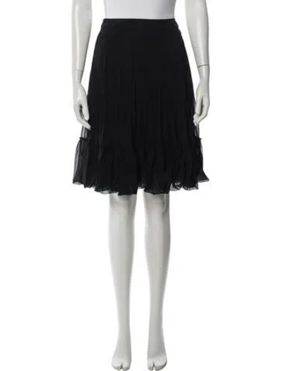 Pre-owned Akris Pleated Accents Midi Length Skirt In Blue