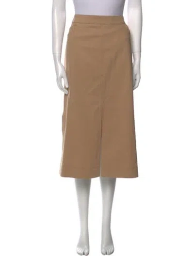 Pre-owned Akris Pleated Accents Midi Length Skirt In Neutral