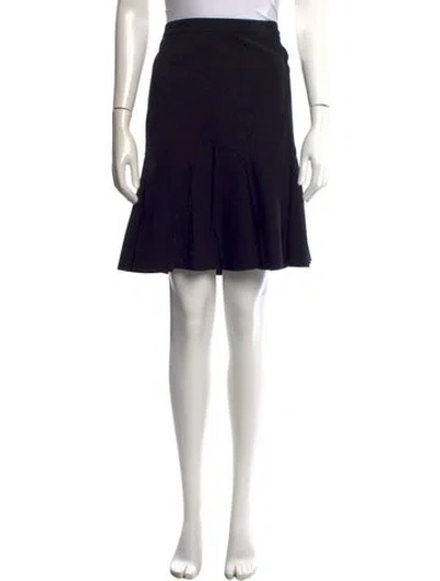 Pre-owned Akris Pleated Accents Mini Skirt In Black