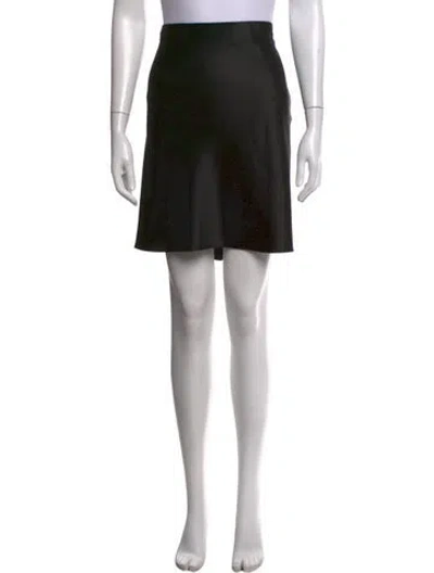 Pre-owned Akris Pleated Accents Mini Skirt In Black