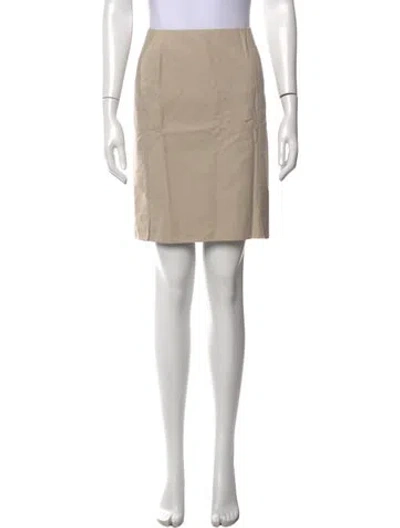 Pre-owned Akris Pleated Accents Mini Skirt In Neutrals