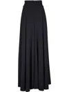Akris Fiorello Pleated Wool Blend Palazzo Pants In Schwarz
