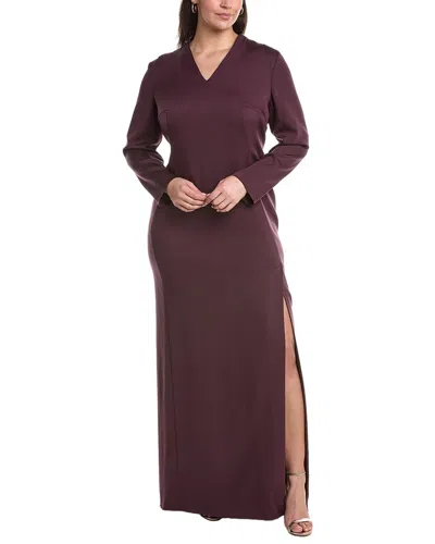 Akris Plus Silk-blend Maxi Dress In Purple