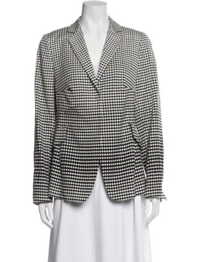 Pre-owned Akris Polka Dot Print Blazer In Black/neutrals
