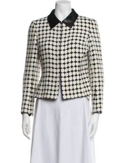 Pre-owned Akris Polka Dot Print Jacket In Neutrals