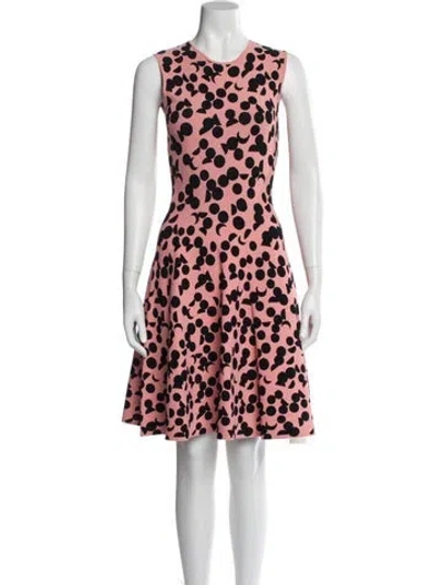Pre-owned Akris Polka Dot Print Knee-length Dress In Multi