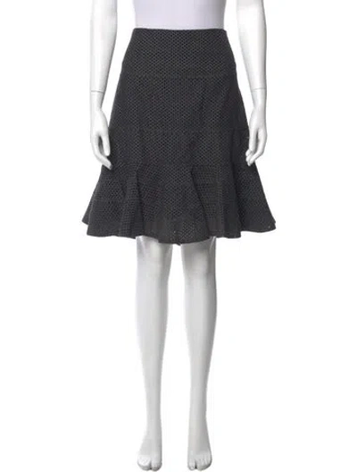 Pre-owned Akris Polka Dot Print Knee-length Skirt In Gray