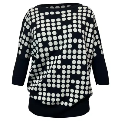 Akris Polka Dot Sweater In Black And White Wool