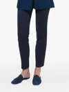 Akris Pressed-crease Trousers In Blue