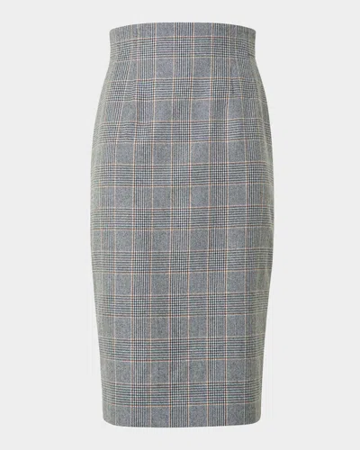Akris Prince Of Wales Cashmere Pencil Skirt