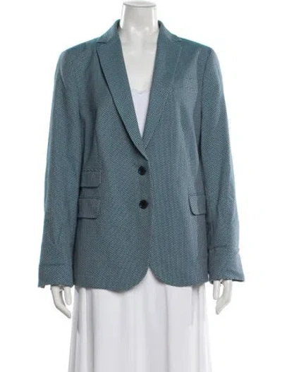 Pre-owned Akris Printed Blazer In Blue