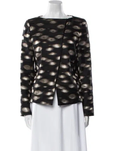 Pre-owned Akris Printed Evening Jacket In Black