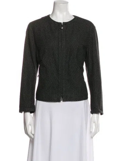 Pre-owned Akris Printed Evening Jacket W/ Tags In Black