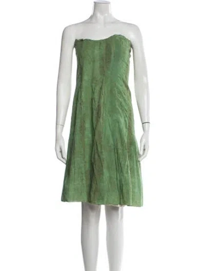 Pre-owned Akris Printed Knee-length Dress In Green