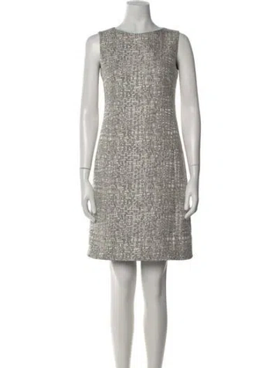 Pre-owned Akris Printed Knee-length Dress In Neutral