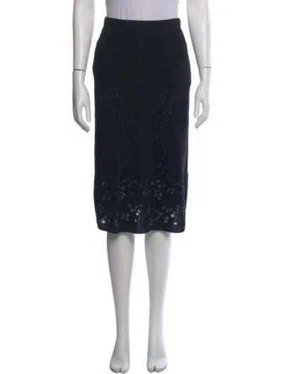 Pre-owned Akris Printed Knee-length Skirt In Black