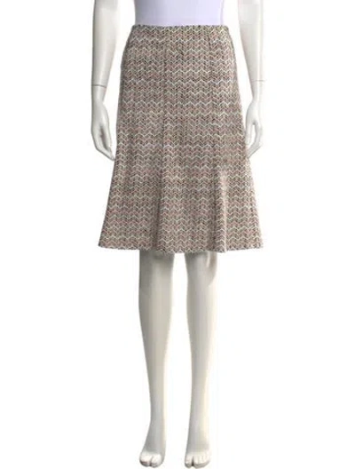 Pre-owned Akris Printed Knee-length Skirt In Pink
