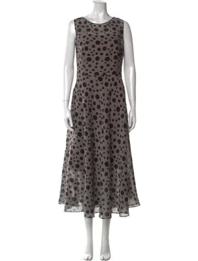 Pre-owned Akris Printed Long Dress In Neutral