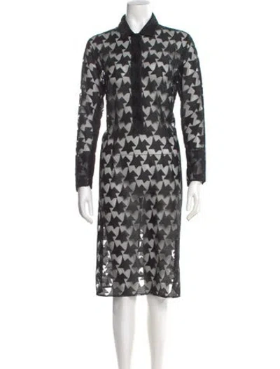 Pre-owned Akris Printed Midi Length Dress In Multi