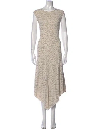 Pre-owned Akris Printed Midi Length Dress In Neutrals