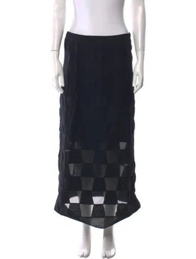 Pre-owned Akris Printed Midi Length Skirt In Black