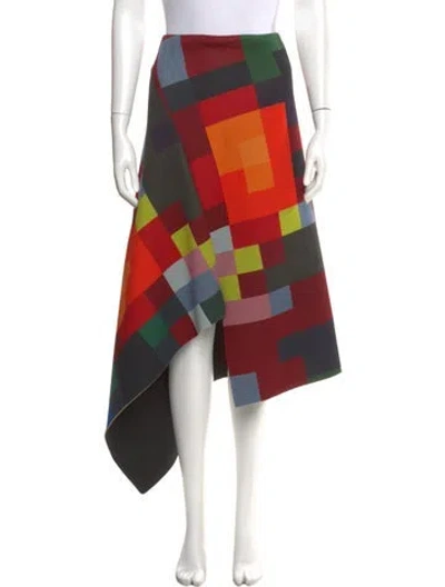 Pre-owned Akris Printed Midi Length Skirt W/ Tags In Neutral