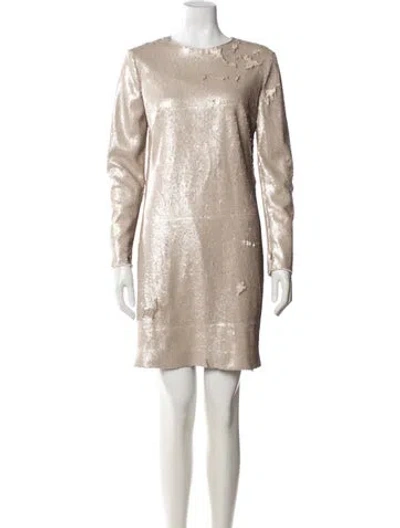 Pre-owned Akris Printed Mini Dress In Neutral