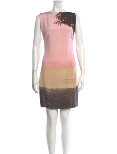 Pre-owned Akris Printed Mini Dress In Pink