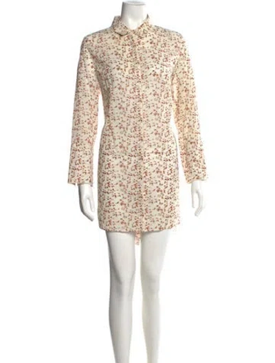 Pre-owned Akris Printed Mini Dress In White