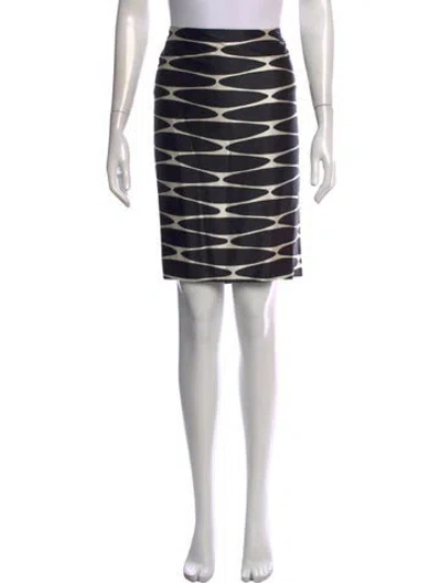 Pre-owned Akris Printed Mini Skirt In Black