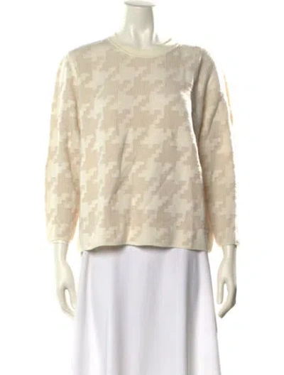 Pre-owned Akris Printed Scoop Neck Sweater In Neutral