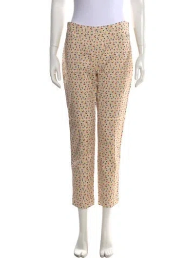 Pre-owned Akris Printed Straight Leg Pants In Neutrals