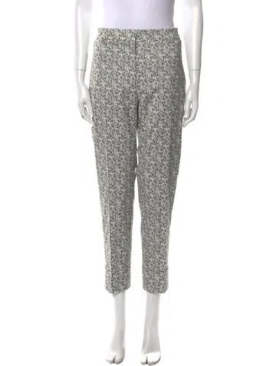 Pre-owned Akris Printed Straight Leg Pants W/ Tags In Neutral