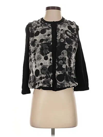 Pre-owned Akris Punto 3/4 Sleeve Blouse In Black
