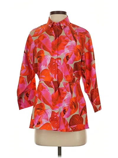 Pre-owned Akris Punto 3/4 Sleeve Blouse In Red