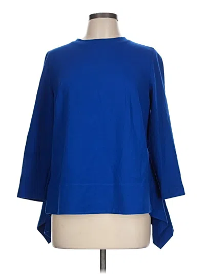 Pre-owned Akris Punto 3/4 Sleeve T-shirt In Blue