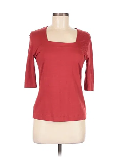 Pre-owned Akris Punto 3/4 Sleeve T-shirt In Burgundy