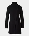 Akris Punto 3d Houndstooth Jersey Long Jacket In Black