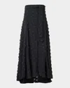 Akris Punto 3d Polka-dot Techno Georgette Belted Midi Boho Skirt