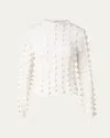 Akris Punto 3d Sail Knit Long-sleeve Sweater In Cream