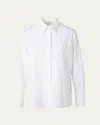Akris Punto 3d Star Embroidery Poplin Shirt In Cream In Cream