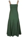 Akris Punto Sleeveless Square Neck Dress In Laurel In Green