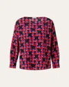 Akris Punto Alice Graphic-print Silk Blouse In Multi